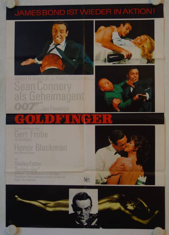 James Bond 007 - Goldfinger originales deutsches Filmplakat (R67)